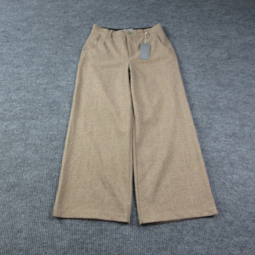 Wit & Wisdom Pants Womens 4P Brown Whitney Skyrise Wide Leg Pleated 28x28* NWT